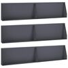 vidaXL St&uuml;tzmauer 6 stk. 100 x 12 x 30 cm Stahl Anthrazit