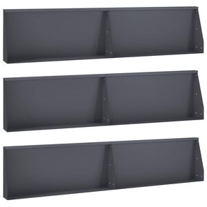 vidaXL St&uuml;tzmauer 6 stk. 100 x 12 x 30 cm Stahl Anthrazit