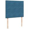 vidaXL Boxspringbett mit Matratze Dunkelblau 120x200 cm Samt