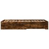 vidaXL Bettgestell mit Schubladen R&auml;uchereiche 100x200cm Holzwerkstoff