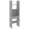 vidaXL 4-tlg. B&uuml;cherregal-Set Betongrau Holzwerkstoff