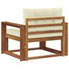 vidaXL Outdoor Mittelsofa Massivholz Akazie Natur
