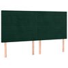 vidaXL Boxspringbett mit Matratze Dunkelgr&uuml;n 160x200 cm Samt