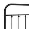 vidaXL Kopfteil Metall Schwarz 75 cm
