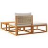 vidaXL 3-tlg. Gartensofa-Set mit Kissen Holz Akazie & Rattan