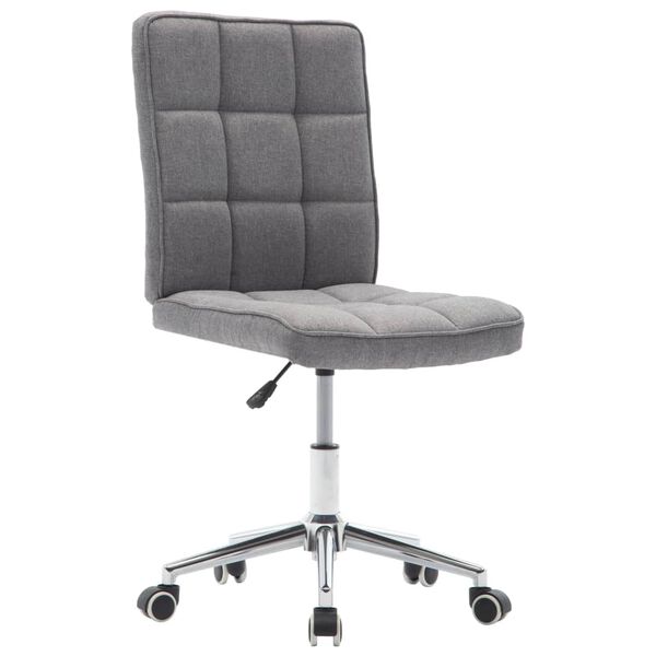 vidaXL Esszimmerst&uuml;hle 4 Stk. Hellgrau Stoff