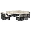 vidaXL Gartensofa-set 11 pcs Schwarz Poly-Rattan