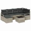 vidaXL Sofa Set 7 stk. Hellgrau [Synthetisch]: Poly Rattan
