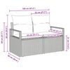vidaXL Garten-Sofa mit Kissen 120 x 62 x 69 cm Poly-Rattan