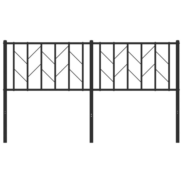 vidaXL Kopfteil Metall Schwarz 150 cm