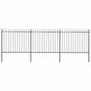 vidaXL Gartenzaun mit Speerspitze Stahl 504 x 150 cm Schwarz