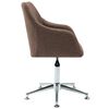 vidaXL Esszimmerst&uuml;hle Drehbar 2 Stk. Braun Stoff