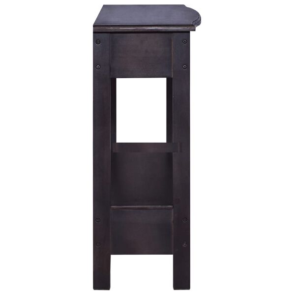 vidaXL Konsolentisch Hellschwarzer Kaffee 120x30x75cm Mahagoni-Holz