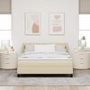 vidaXL Boxspringbett mit Matratze Creme 140 x 200 cm Stoff