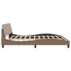 vidaXL Bettgestell "Dover" Cappuccino-Braun 200x200 cm Kunstleder