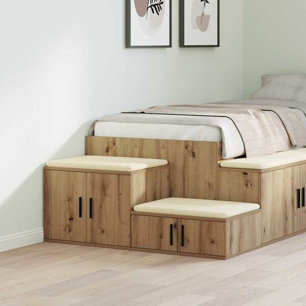 vidaXL Aufbewahrungsschrank 2 pcs Artisan-Eiche 108 x 41 x 40 cm