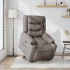 vidaXL Relaxsessel mit Aufstehhilfe Taupe Stoff