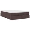 vidaXL Ottoman-Bett mit Matratze Dunkelbraun 140x190 cm Stoff