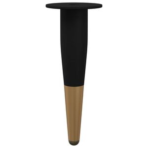 vidaXL M&ouml;belbeine 2 Stk. Schwarz und Gold &Oslash; 40 x 98 mm Eisen