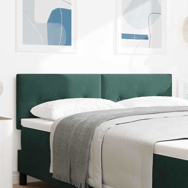 vidaXL Kopfteil mit Kopfteil Dunkelgr&uuml;n 144 cm Kunstleder