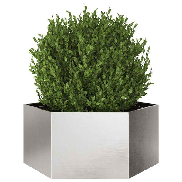 vidaXL Pflanzk&uuml;bel Sechseckig 104x90x45 Edelstahl