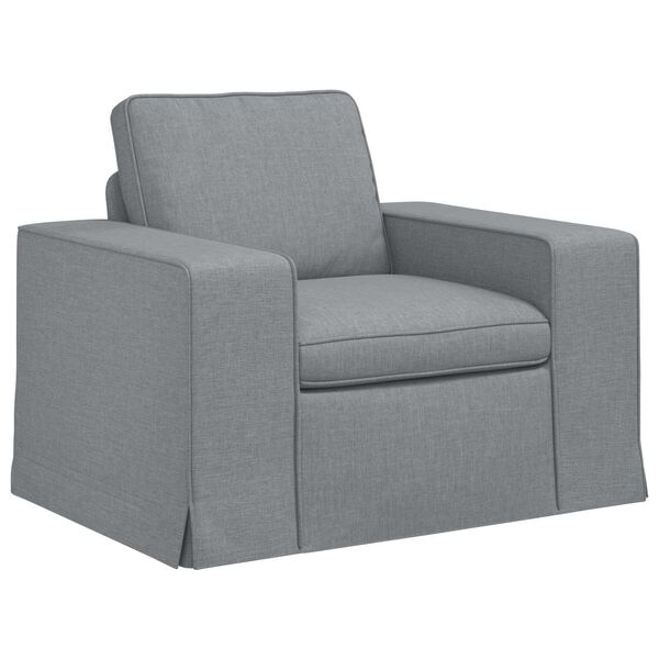 vidaXL Sofa 140cm 2 pcs Hellgrau Metall