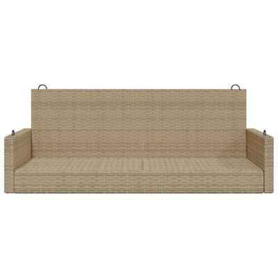 vidaXL Hängebank Beige 119x56x48 cm Poly Rattan