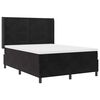 vidaXL Boxspringbett mit LED-Lichtleisten Schwarz 140 x 200 cm Samt