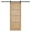 vidaXL Schiebet&uuml;r ORKDAL Braun 83 x 211 cm Massives Kiefernholz