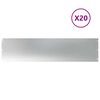 vidaXL Raseneinfassung 20 Stk. 25 x 103 cm Verzinkter Stahl Silber