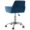 vidaXL Esszimmerst&uuml;hle 6 Stk. Drehbar Blau Samt