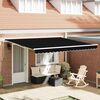 vidaXL Einziehbare Markise Schwarz 400 x 350 cm