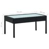 vidaXL 4-tlg. Garten-Lounge-Set mit Auflagen Poly Rattan Schwarz
