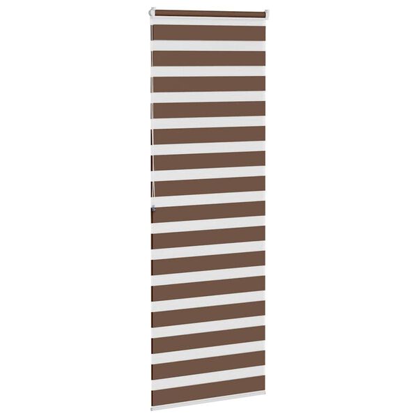 vidaXL Doppelrollo Braun 85x200 cm Stoffbreite 80,9 cm Polyester