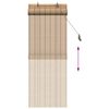 vidaXL Rollo mit Vorh&auml;ngen Natur 60 x 160 cm Bambus