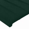 vidaXL Kopfteil mit Ohren Dunkelgr&uuml;n 203x23x78/88 cm Samt
