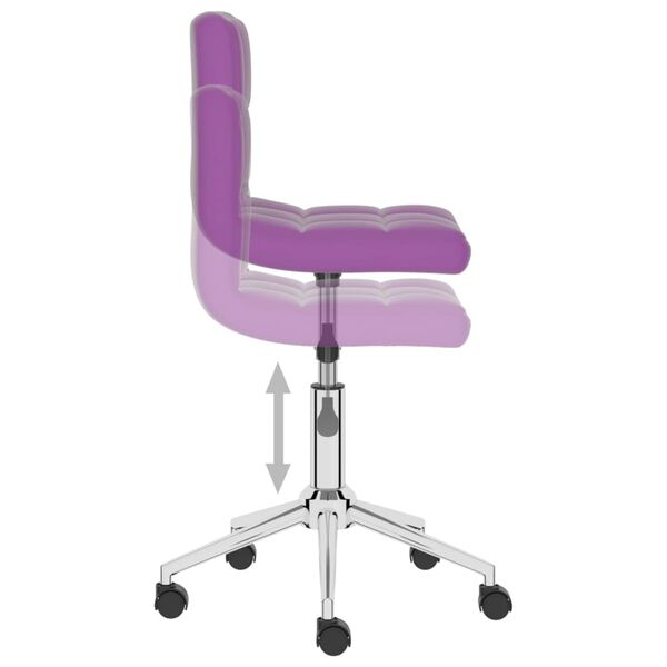 vidaXL Esszimmerst&uuml;hle 4 Stk. Drehbar Lila Kunstleder