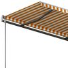 vidaXL Standmarkise Manuell Einziehbar 300x250 cm Gelb/Wei&szlig;