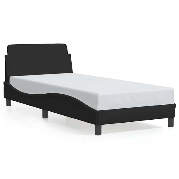 vidaXL Bettgestell mit Kopfteil "Dover" Schwarz 80x200 cm Stoff