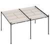 vidaXL Pavillon mit Ausziehbarem Dach 400x300x233 cm Creme