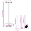 vidaXL 4-teiliges Kaminbesteck-Set 22 x 59 cm Stahl