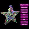 vidaXL 3D Stern mit 50 LEDs Mehrfarbig 55 x 53.5 x 10 cm Acryl