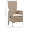 vidaXL 7-tlg. Garten-Essgruppe Beige