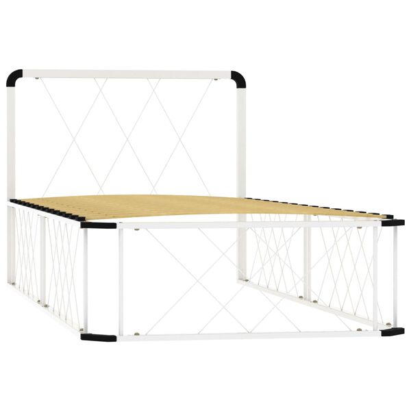 vidaXL Bettgestell Wei&szlig; Metall 100&times;200 cm