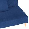 vidaXL Schlafsofa 2-Sitzer mit 2 Kissen Blau Stoff