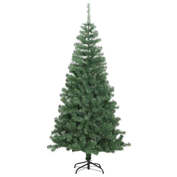 vidaXL Weihnachtsbaum mit 300 LEDs mit Ständer Grün 240 cm PVC