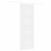 vidaXL Schiebet&uuml;r ORKDAL 83 x 232 cm Massives Kiefernholz Wei&szlig;