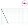 vidaXL Zaun mit Pfosten Gr&uuml;n 1,6 x 10 m Stahl und PVC