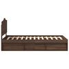 vidaXL Bettrahmen Braun Eichen-Optik 75 x 190 cm Massives Kiefernholz