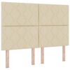 vidaXL Bettgestell mit Kopfteil Creme 160 x 200 cm Stoff